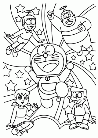 doraemon and friends colouring pages | coloring Pages | Pinterest ...