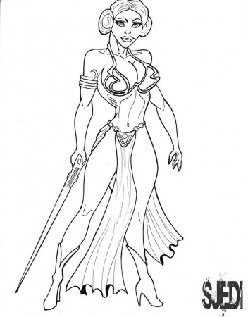 Coloring Pages Star Wars Princess Leia - Coloring