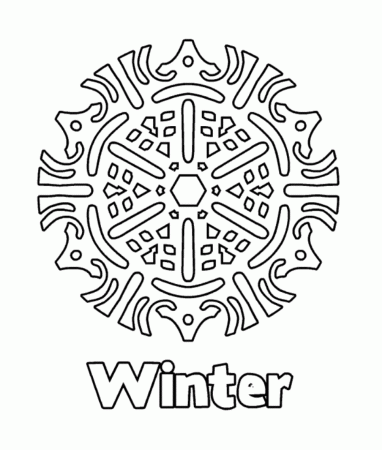Winter Snowflake Coloring Pages | Winter Coloring pages of ...