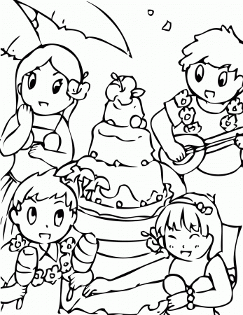 Luau Coloring - Coloring Pages for Kids and for Adults