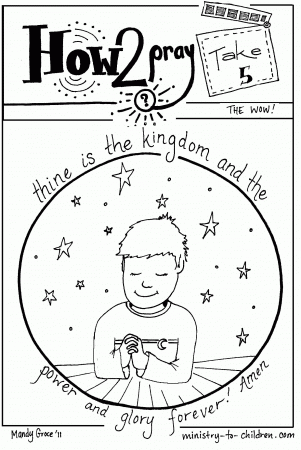 Thine is the Kingdom" Coloring Page
