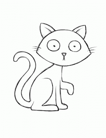 Halloween Printable Cat Coloring Pages Free Kids