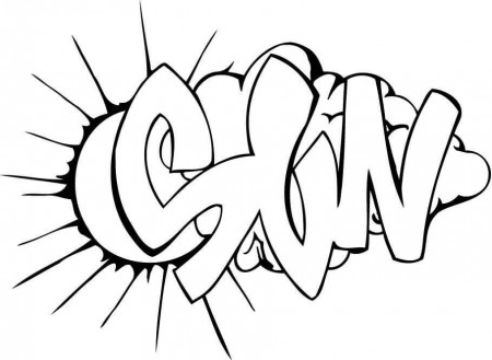 Graffiti Coloring Pages For Kids