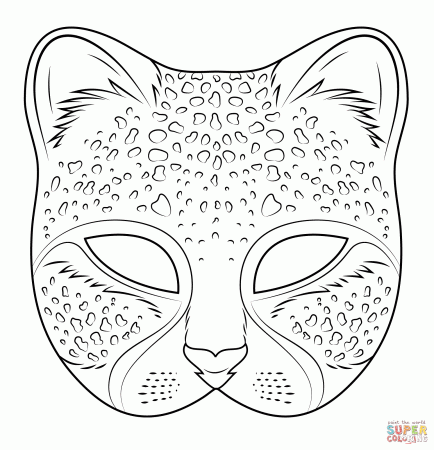 Cheetah Mask coloring page | Free Printable Coloring Pages