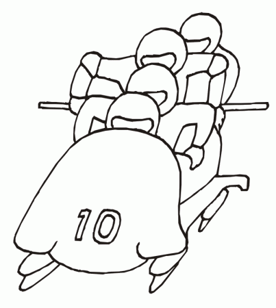 4-man Bobsleigh coloring page (aka bobsled) . Winter Olympics ...