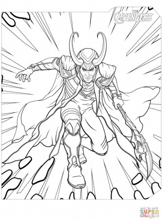 Get This Avengers Coloring Pages Loki the Villain 78532 !
