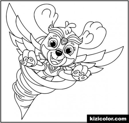 Paw Patrol Coloring Pages Mighty Pups Print A4 Wonder Day Coloring Home