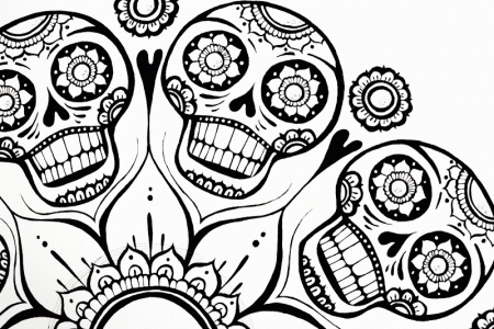 printable skull coloring pages - Clip Art Library