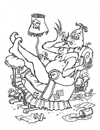 HOW THE GRINCH STOLE CHRISTMAS coloring pages - Grinch gives out ...