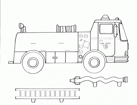 Coloring pages Firetruck for Kids to print free