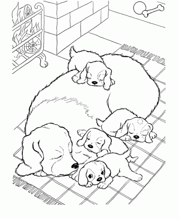 Coloring Page Puppy - Coloring Pages for Kids and for Adults