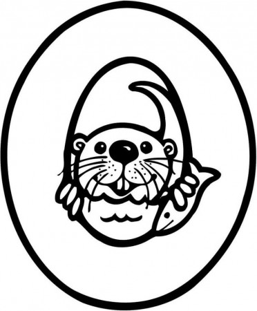 Otter Letter O Coloring Page - Free Printable Coloring Pages for Kids