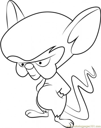 Brain from Pinky and the Brain Coloring Page - Free Printable Coloring Pages  for Kids