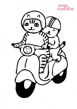 Easy Printable Motorcycle Coloring Pages for Kids