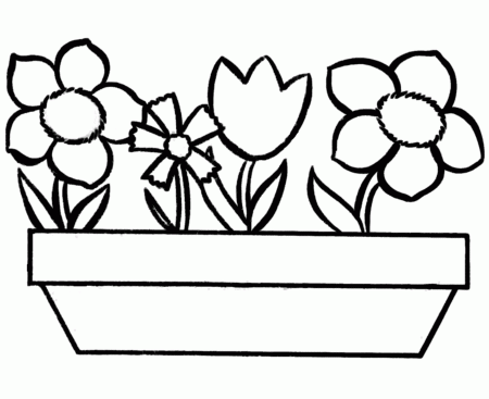 Printable Flowers To Color : Simple Flower Coloring Page. Kids ...
