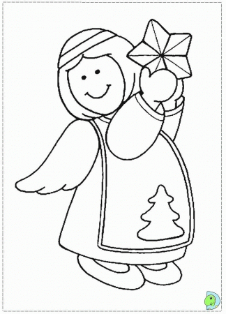 Angels Christmas Coloring Page - Coloring Pages For All Ages