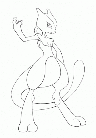 Drawing of Mewtwo Coloring Page - Download & Print Online Coloring ...