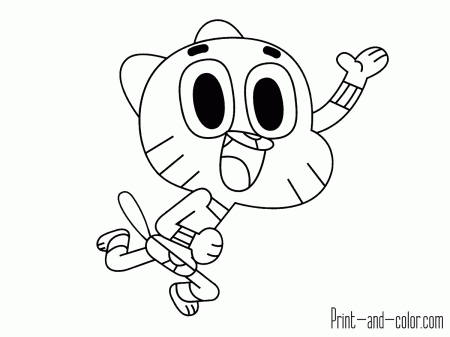 Coloring Pages : The Amazing World Of Gumballring Pages ...
