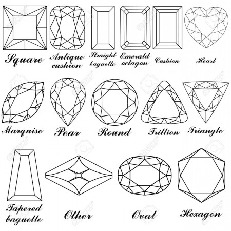 faceted jewel line drawing - Google Search | Jewel drawing ...