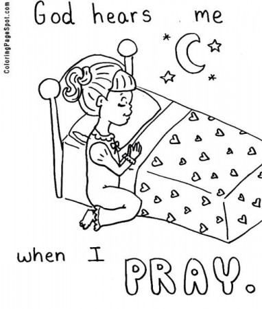 Praying Hands Printable Clip Art | girl praying coloring page ...