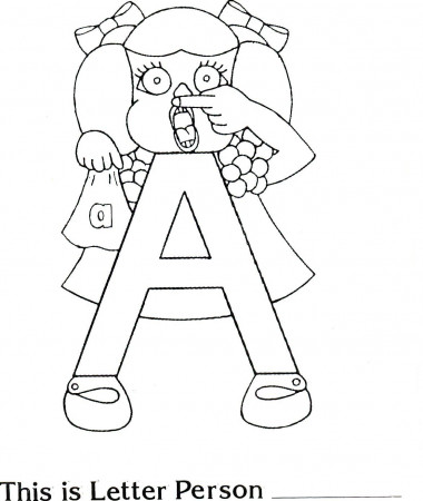 Brilliant Beginnings Preschool: Letter Person A Coloring Pages and ...