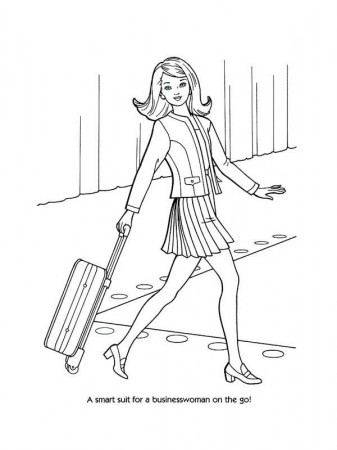 Fashion Model For Business Woman Suit Coloring Page : Coloring Sky | Coloring  pages, Suits for women, Barbie coloring pages