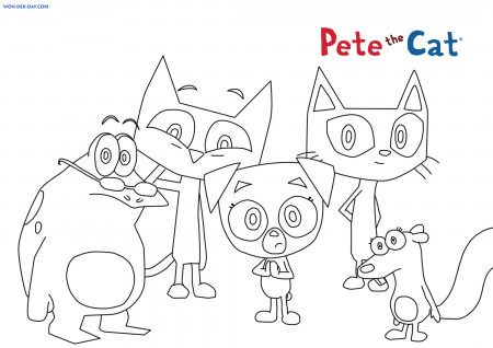 Pete the Cat coloring pages. Free coloring pages | WONDER DAY — Coloring  pages for children and adults