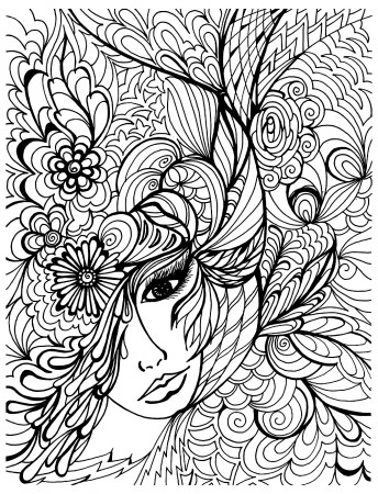 Hidden face - Anti stress Adult Coloring Pages