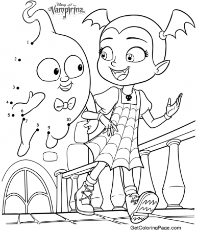Vampirina coloring and connect the dots | Coloring pages ...