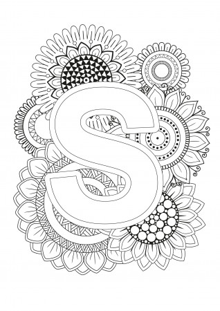 Mindfulness Coloring Page - Alphabet | Moon coloring pages ...