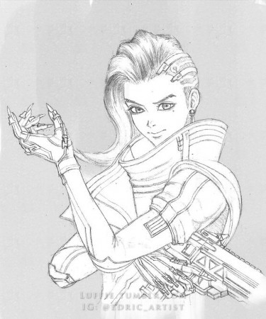 Overwatch Coloring Pages Sombra
