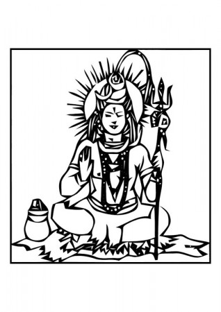 Coloring Page Shiva - free printable coloring pages