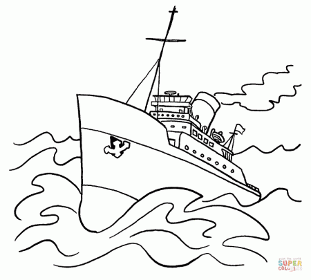 Big Ship coloring page | Free Printable Coloring Pages
