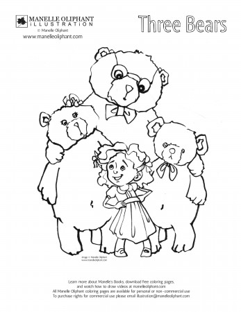 Manelle Oliphant Illustration Free Coloring Page Friday: Three ...