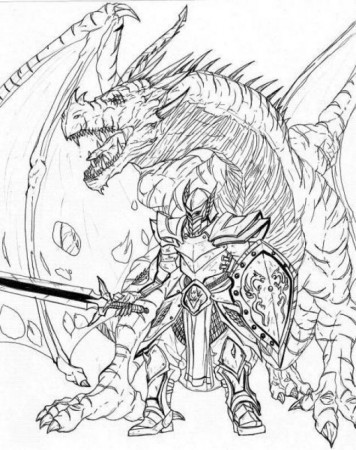 9 Pics of Knights And Dragons Coloring Pages Realistic - Knights ...