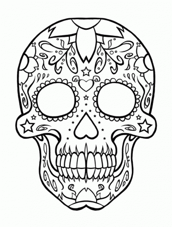 Skull For Adults - Coloring Pages for Kids and for Adults