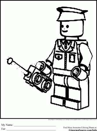 Lego Police Coloring Sheets - High Quality Coloring Pages
