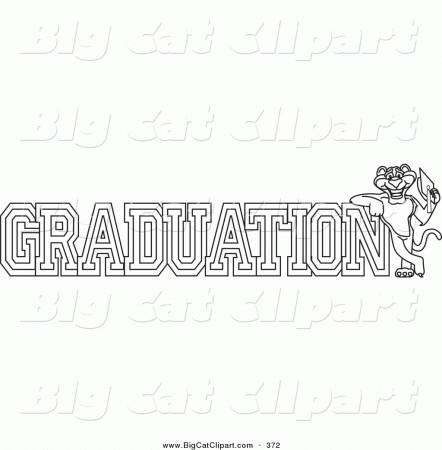 Big Cat Cartoon Vector Clipart of a Coloring Page Outline Design ...