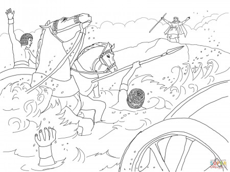 Pharaoh's Army Got Drowned coloring page | Free Printable Coloring ...