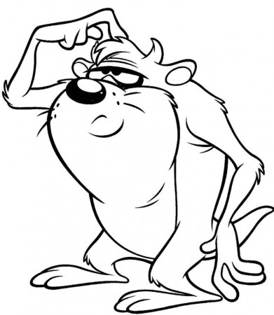 Tazmania Looney Tunes Coloring Page | drawing | Pinterest | Looney ...