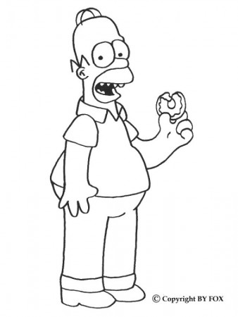 HOMER coloring pages - Homer playing the guitar