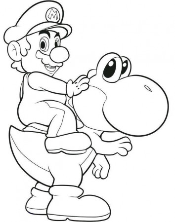 Free Printable Yoshi Coloring Pages For Kids
