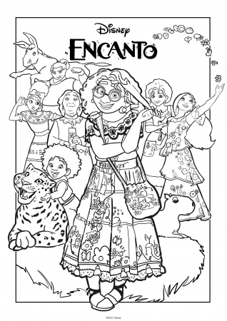 Free Printable Disney ENCANTO Coloring Pages - Lola Lambchops | Family coloring  pages, Disney coloring pages, Coloring pages