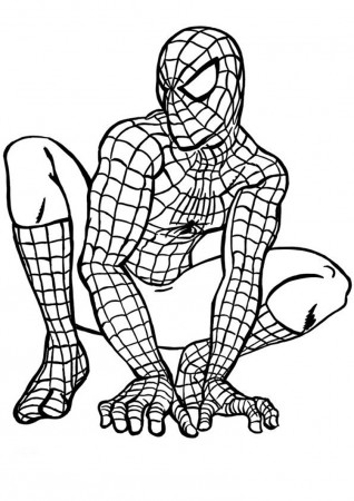 Spiderman-free-to-color-for-children - Spiderman Kids Coloring Pages