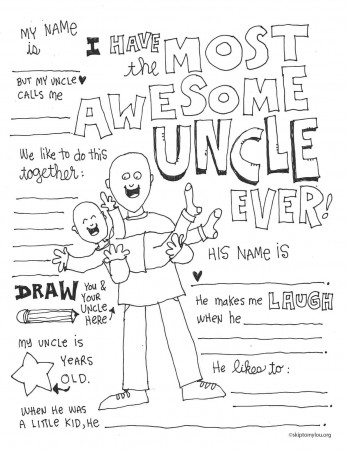 Awesome Uncle Coloring Page | Skip To My Lou