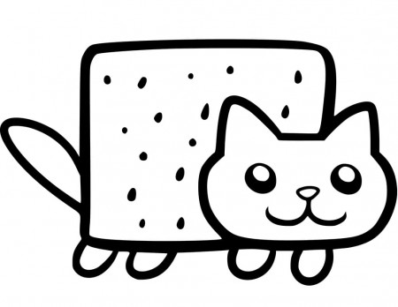 Cute Nyan Cat Coloring Page - Free Printable Coloring Pages for Kids