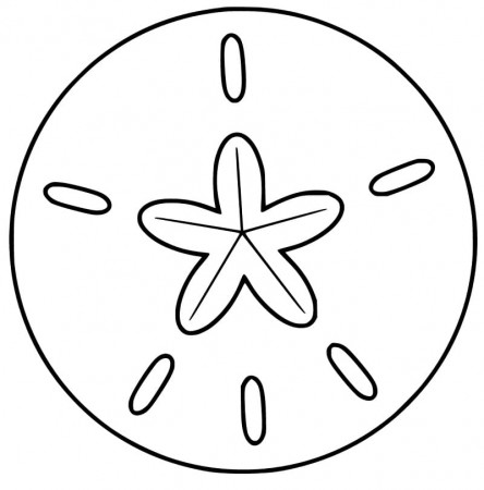 Normal Sand Dollar Coloring Page - Free Printable Coloring Pages for Kids