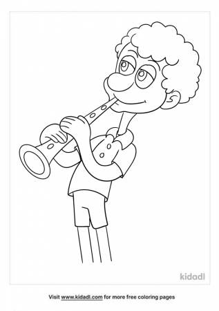 Clarinet Coloring Pages | Free Music Coloring Pages | Kidadl