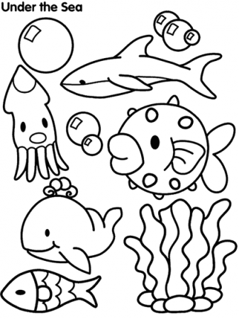 Undersea Creatures Coloring Page | crayola.com