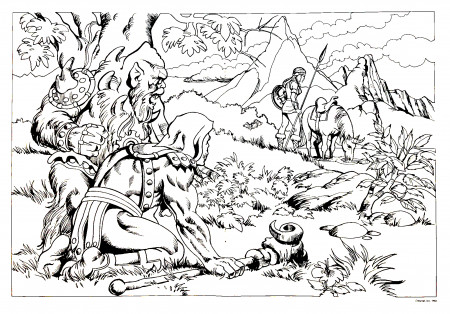 Masters of the Universe Poster Coloring Book (1982) | Battle Ram